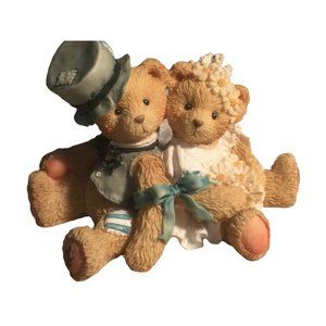 Cherished Teddies Robbie & Rachael #911402 ~ "Love Bears All Things" Wedding Ann